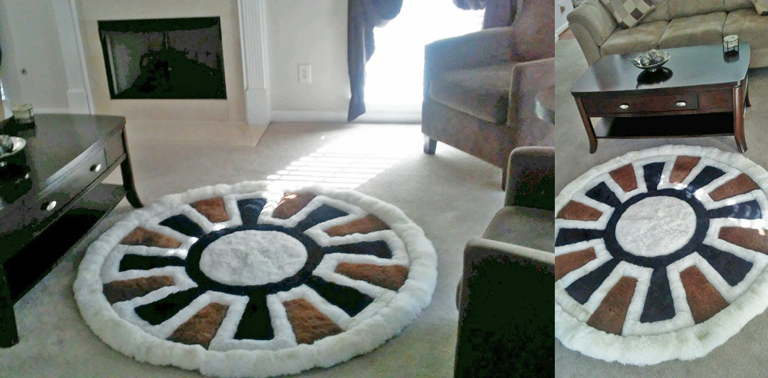 Inca Wheel with Special Colors in Living Room